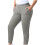 Women's Gray Plus Size Elastic Waist Ankle Pants XL 7
