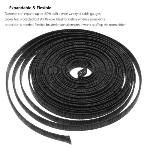 Black Insulated Braid Sleeving PET Cable Sleeve 2