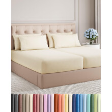 Split King 7 Piece Sheet Set - Comfy Breathable & Cooling - Soft Hotel Luxury Bedding Set With 8-16 Inch Deep Pockets - 1 Flat & 2 Fitted Sheet & 4 P