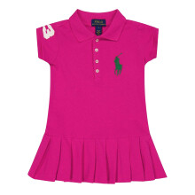 (2 Years, Pink) Ralph Lauren Girls Mini Polo Shirt Dress