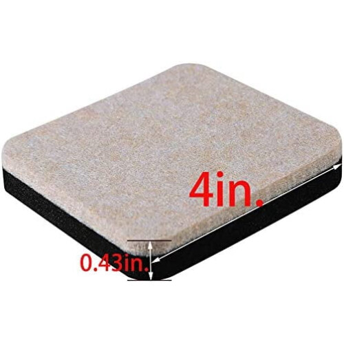 Felt Sliders Square 4In Heavy Duty Reusable 1
