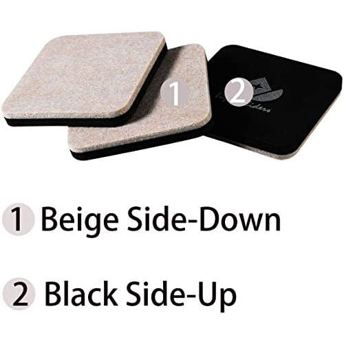 Felt Sliders Square 4In Heavy Duty Reusable 2