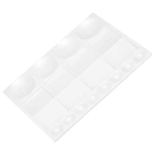 White Plastic Watercolor Palette Mixer 1pc 2