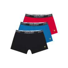 (8-10 Years, Black/Blue/Red) Lyle & Scott Boys Logo Briefs (Pack of 3)