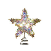 Lighted Christmas Tree Topper Star 9.8 Inch Warm White