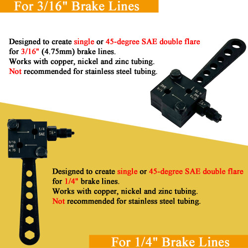 Brake Line Flaring Tool Kit 3/16 inch and 1/4 inch 2