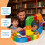 Magnetic Track Car Toy Set with Snap-On Blocks 51 Pcs 8