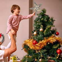 Christmas Star Tree Topper with LED Lights 25 cm