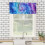 Tie Dye Window Valance Boho Abstract Spiral Blue Purple 3