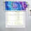 Tie Dye Window Valance Boho Abstract Spiral Blue Purple 4