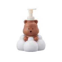 Schaumspender für Badezimmer, Cartoon-Bär, Handdesinfektionsmittel und Shampoo, Pumpflasche mit Nachfüllbarem Behälter, 500 Ml, B