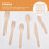Wooden Utensils Set Forks Spoons Disposable 100 Pcs 4