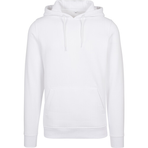 (3XL, White) Build Your Brand Mens Heavy Pullover Hoodie
