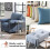 Faux Cotton Linen Sofa Fabric Grey 55x19.7 in 1 mm 5