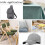 Faux Cotton Linen Sofa Fabric Grey 55x19.7 in 1 mm 6