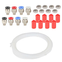 PC4-M6 Pneumatic Connector with Nut PC4-M6 Straight Through Pneumatic Connector for 3D Printer Parts Filament Dryer Box