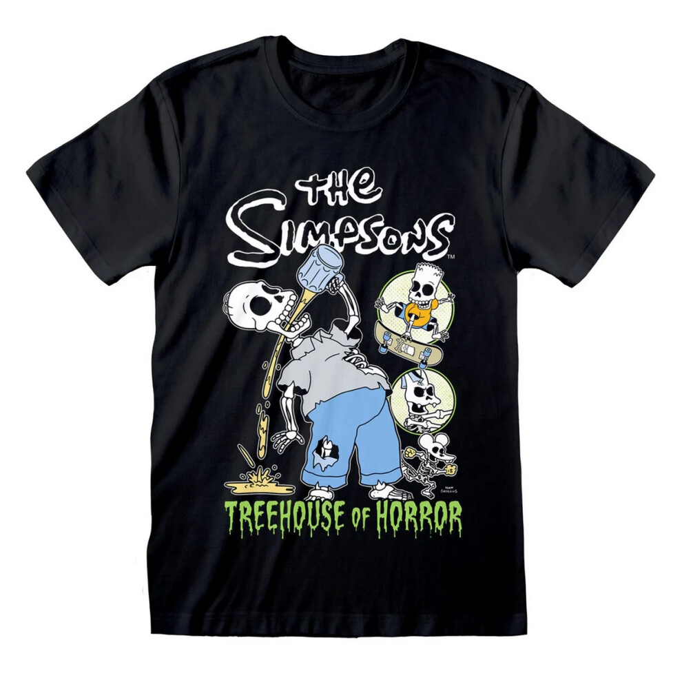 The Simpsons (M, Black) Unisex Adult Treehouse Of Horror T-Shirt