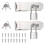 Stainless Steel Padlock Hasp Latch 5" 2 Sets Silver 1