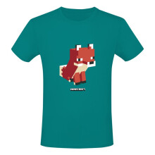 (XXL, Jade) Minecraft Unisex Adult Foxy T-Shirt