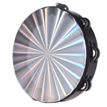 Orff Percussion Tambourine Double Row 6 Inch Multicolor