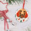 Dachshund Christmas Crystal Glass Ornament Round 1 Pack 8