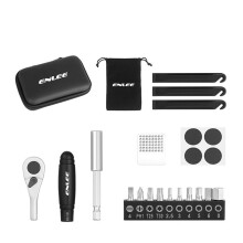 ENLEE Bicycle Ratchet Wrench Set Portable Multi Functional Repair Kit Bike Tire Wrench Tyre Tire Patch Repair Tools
