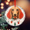 Dachshund Christmas Crystal Glass Ornament Round 1 Pack 5
