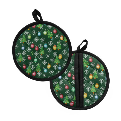 Heat-Resistant Pot Holders Round 8 Inch 2 Pack 1