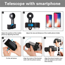 80X100 HD Monocular Telescope with Smartphone Adapter Tripod for Outdoor Activities Like Hunting Bird Watching