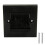 Black Brushed Wall Plate with Cable Pass-Through for 1