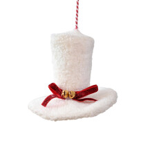 Christmas Hat Ornaments White Tree Pendants