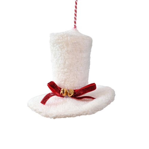 Christmas Hat Ornaments White Tree Pendants
