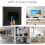 Black Brushed Wall Plate with Cable Pass-Through for 2