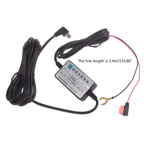 Car Camera DVR Power Cable 3.4M 5V/2A Mini USB 2
