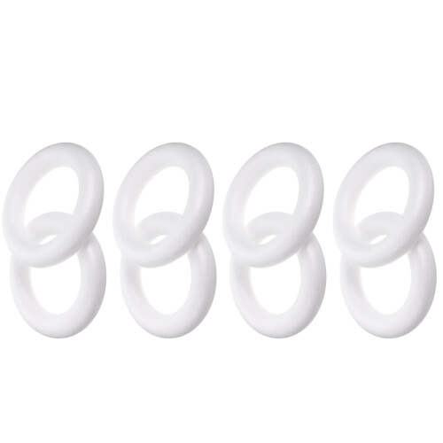 White Foam Circles for Wreath Craft 8 Pieces