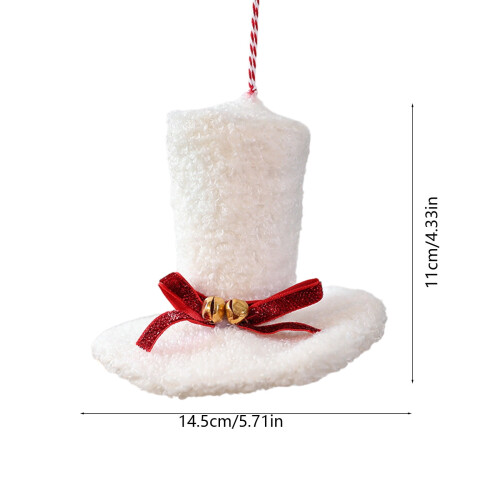 Christmas Hat Ornaments White Tree Pendants 2