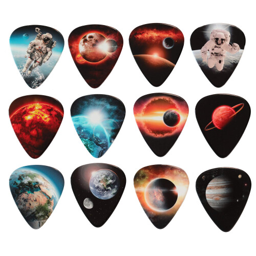 Space Double Sided Guitar Picks Set of 12