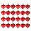 Heart-Shaped Christmas Tree Ornaments Red 24 PCS 1