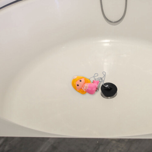 Rubber Bathtub Drain Stopper with Chain 2