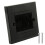 Black Brushed Wall Plate with Cable Pass-Through for 6