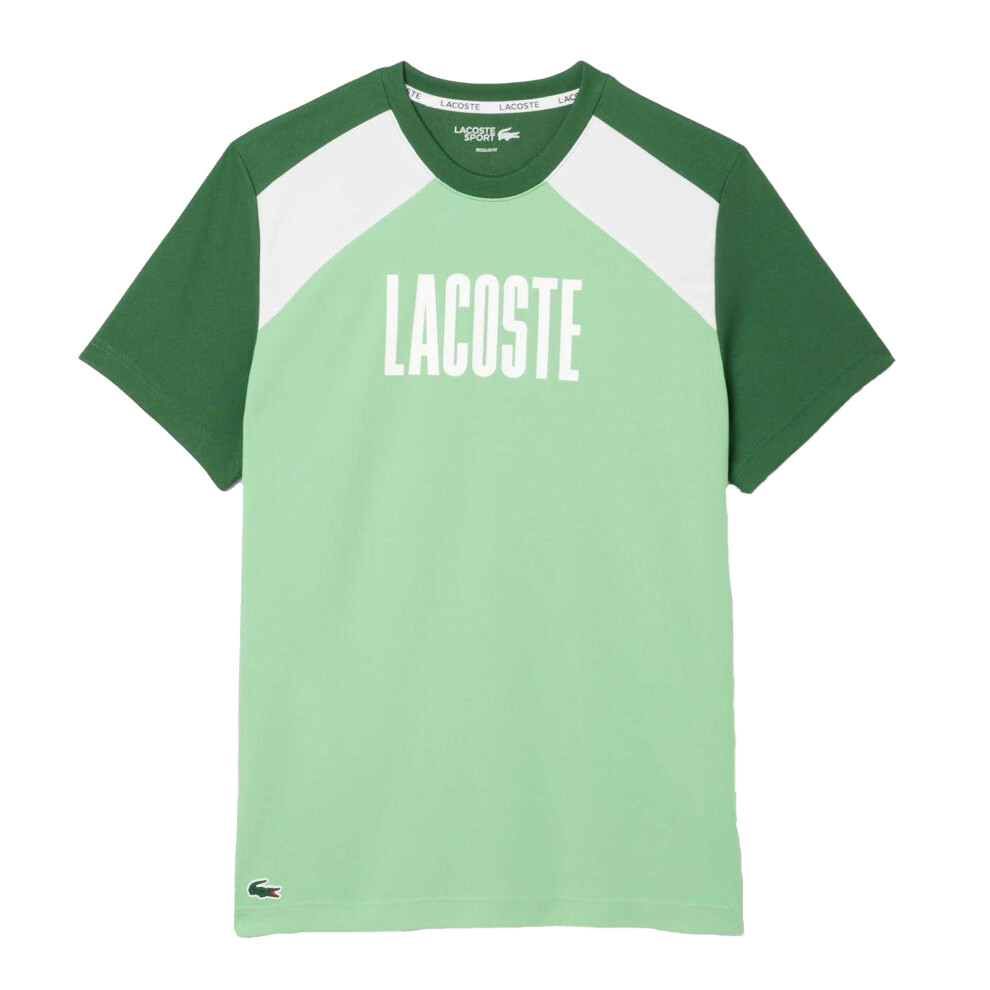 Lacoste (S, Green) Mens Colour Block T-Shirt