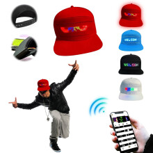 LED Rolling Display Baseball Cap, Detachable