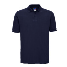 (4XL, French Navy) Russell Mens 100% Cotton Short Sleeve Polo Shirt