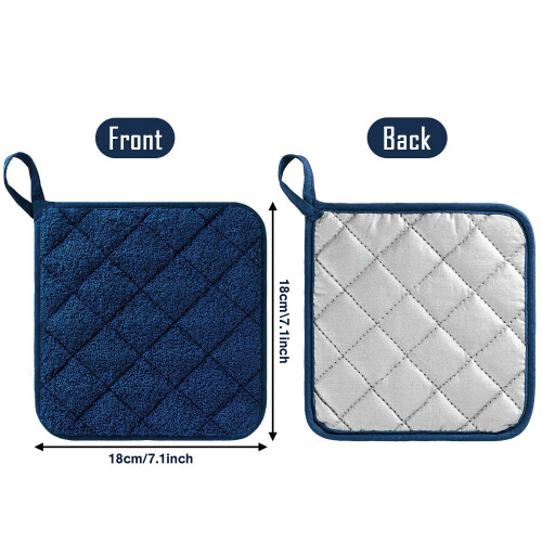 Heatproof Cotton Pot Holders for BBQ Cooking, 6 Pack