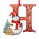Snowman Christmas Tree Ornaments A-Z 26 pcs Red 1