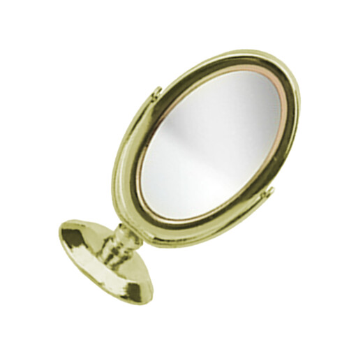 Vintage Golden Oval Mini Mirror 1 Set 1.8 x 1 in 2