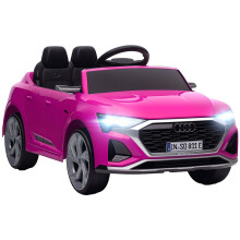Audi Q8 e-tron Sportback Licensed 12V Ride on Car w/ Remote, 4 Spring Suspension Wheels, Headlights, Music, Horn - Pink