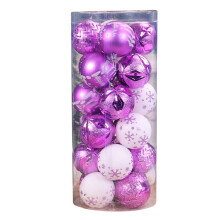 Christmas Ball Ornaments Purple Shatterproof 24 pcs 2.3 inch