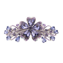 Sparkly Purple Flower Hair Clip Rhinestone Alloy 1 Piece