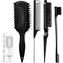 Curl Defining Brush Set Black 3 pcs